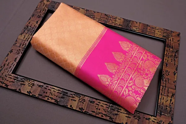Orange_Woven_Kanjivaram_Jacquard_Saree_with_Saree_Cover